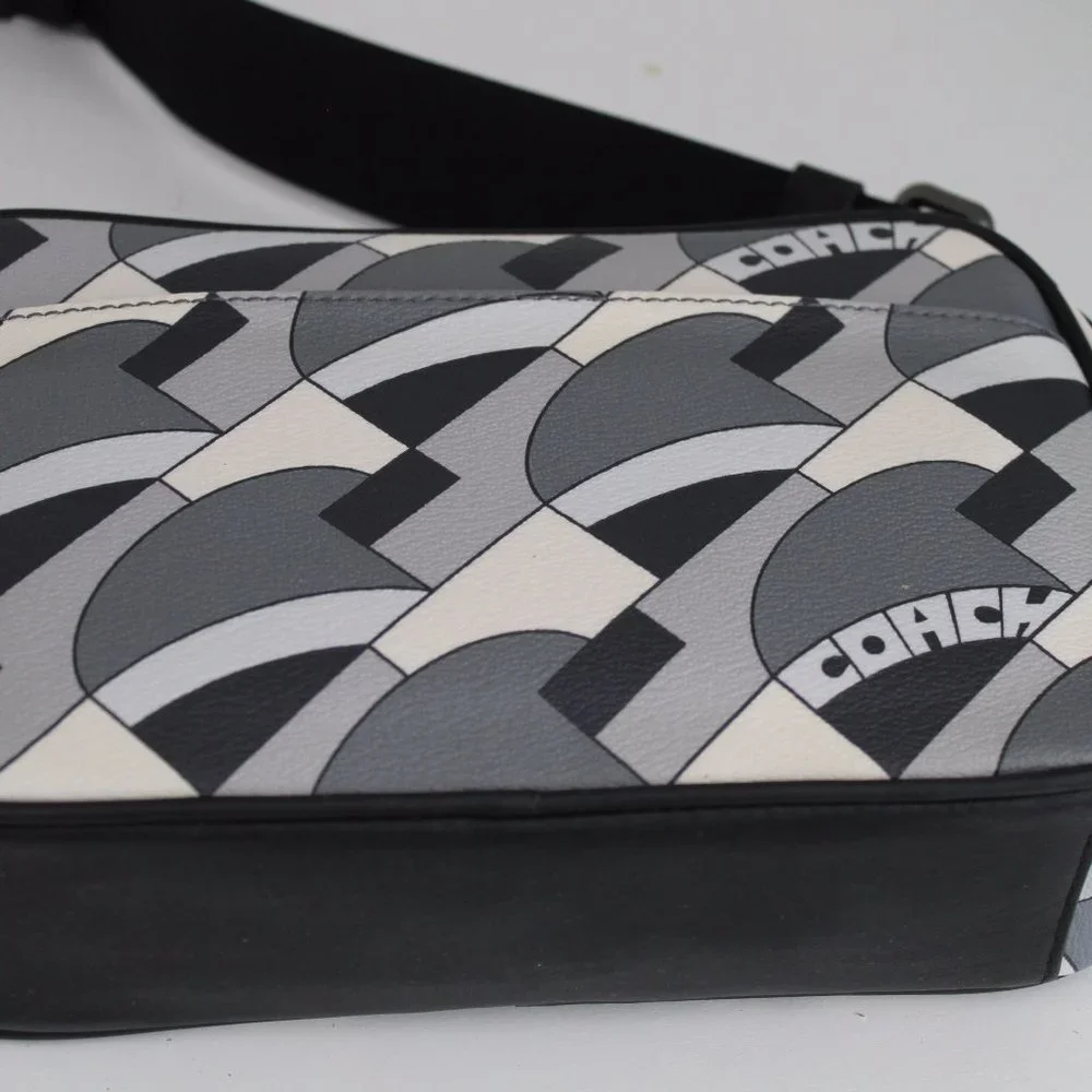 NWT Coach 1976 Graham deco bridge print leather crossbody bag COLORBLOCK purse
